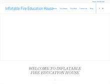 Tablet Screenshot of inflatablefireeducationhouse.com